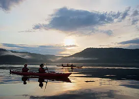 Quebec Canada kano op het water